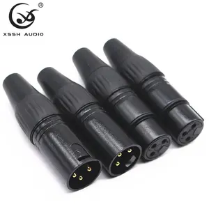 Mikrofon Jack Banlanced YIVO XSSH Audio Murah XLR 3 Pin Meriam Pria Wanita Din Power Adapter XLR Konektor Plug Kabel Audio