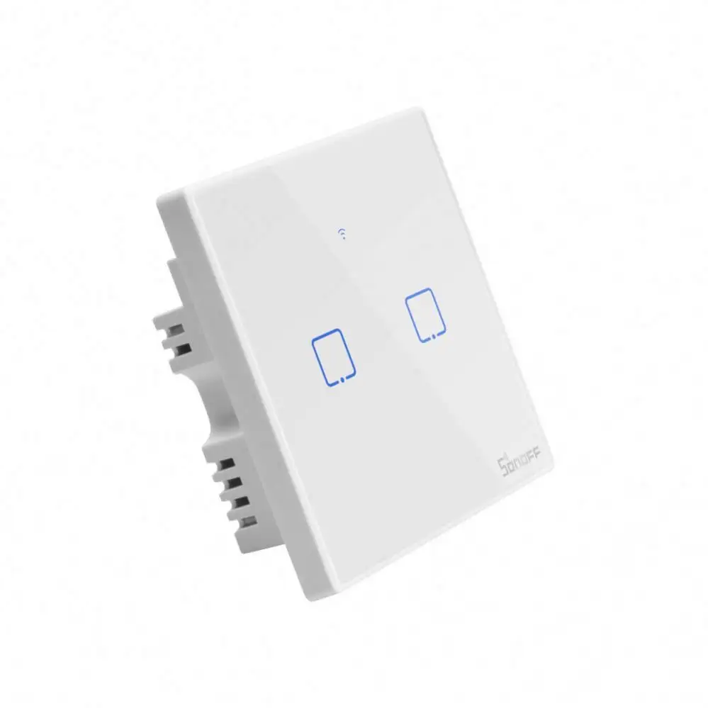 Sonoff T2 UK Smartdust UK Interruptor Light Smart Life EWelink Google Home Voice Control 2 Way 2 Gang Touch Wifi Switch