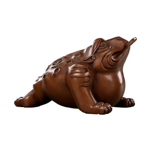 Adorno de rana de bronce de tres patas, decoración de cobre Feng Shui para el hogar, oficina, regalo - Product Image 3
