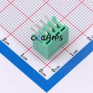 MX2EDGR-2.5-04P-GN01-Cu-A Plug-in Terminal Block Bent Lead Through Hole,P=2.5mm Board-to-Board / Socket Closed 1x4P 2.5mm Green - Product Image 2