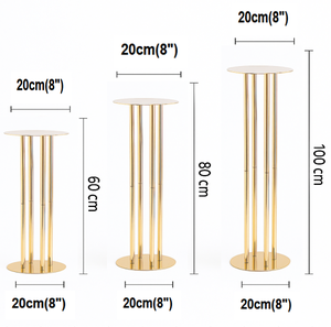 Support floral métallique haut pour événements, idéal pour les tables de réception, centres de table de mariage et banquets - Product Image 3