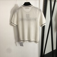 Pull tricoté confortable à manches courtes pour femme, collection été 2025 – T-shirts de luxe de la marque D