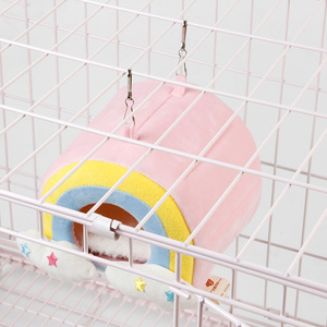 Cute Rainbow Shape Dual Purpose Luxury Pet Hamster Guinea Pig Cage Hammock <strong>Bunny</strong> Bed Sugar Glider <strong>House</strong> - Product Image 3