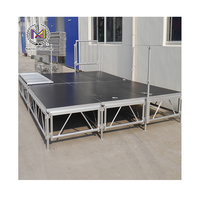 Scène mobile extérieure antidérapante de luxe, installation facile, podium en aluminium pour événements, concert ou mariage, plateforme de scène extérieure