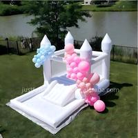 Maison de rebond blanche gonflable de toboggan aquatique de location de fête de mariage de haute qualité avec piscine à balles