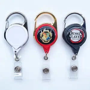 Porta Badge retrattile con cordini con Logo personalizzato di alta qualità con Clip girevole a coccodrillo sul retro