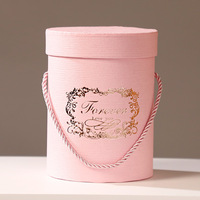 Caja de Regalo Cilíndrica de Cartón Redonda Lista para Enviar con Cuerda, Relieve y Recubrimiento UV, Materiales Reciclados, Lista para Marcos de Fotos