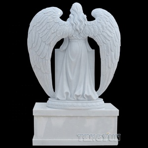 Estatua de Ángel de Mármol para Cementerio, Monumentos, Lápida, Piedra, Ángel Guardián <span class=keywords><strong>Triste</strong></span> para Tumba - Product Image 3