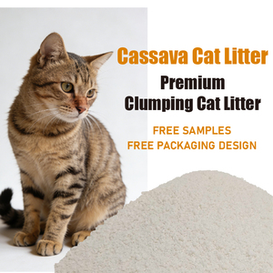 Litière pour <span class=keywords><strong>chat</strong></span> en manioc Premium Écologique Sans Poussière Agglomérante à base d'amidon de manioc Naturel de Fabrication Végétale - Product Image 1