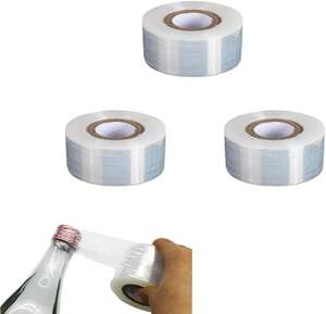 Sellador de Botellas de Vino en Rollo de Grado Reforzado de Alto Brillo con Cinta Elástica Sin Pegamento y Tapón de Corcho para Botellas de Vino, Vodka, Whisky y Licores - Product Image 1