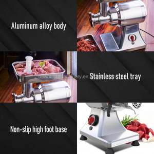 Picadora de Carne Eléctrica Comercial para Cocina de Hotel, Molinillo de Carne de Acero Inoxidable con Motor OEM de Cobre Plateado, Potente para Procesamiento de Alimentos - Product Image 2