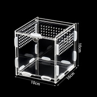 Boîte d'élevage pour reptiles en acrylique transparent, terrarium en forme de maison pour araignées sauteuses et scorpions avec ventilation