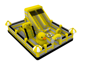 Castillo Inflable con Tobogán y Obstáculos, Diseño de Pato Amarillo, Material de PVC, <span class=keywords><strong>para</strong></span> Centro de Juegos Infantil Interior - Product Image 2
