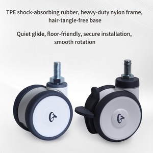 Roda Stem 50mm 65mm 75mm M8 M10 M12, Dukungan Kustom untuk Perangkat Medis, Roda Caster Troli ECG untuk Troli Monitor Pasien - Product Image 6