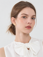 KAVNAR Boucles d'oreilles papillon zircon rose laiton doré or 14K brillantes