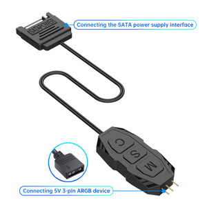 Venta de fábrica de muñeco de nieve, ventilador de chasis de computadora, mini controlador ARGB RGB ARGB 5V con control remoto inalámbrico para control manual - Product Image 2