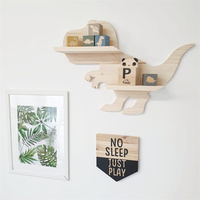 Étagère murale pliable en bois en forme de dinosaure, étagère flottante multifonctionnelle, présentoir moderne pour le salon, décoration de la maison