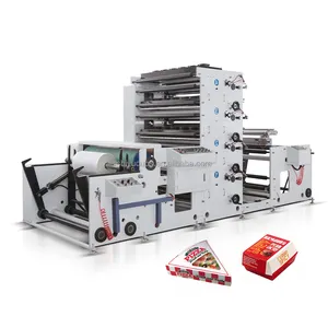 Horizontale Flexo-druckmaschine Servomotoren Papieretiketten Flexografische Druckmaschine für Boden Papiertüten
