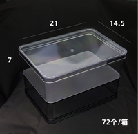 Populaire PET Toutes Tailles En Plastique Transparent Tiramisu Dessert Boîte avec Couvercle En Plastique Gâteau Récipient pour Biscuit Dessert Cookie pour Boulangerie