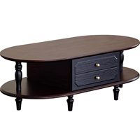 Table basse moderne en bois massif, durable, écologique, facile à nettoyer, style mid-century, avec tiroirs de rangement, pour appartement, hôtel, salon, maison