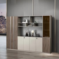 Mobilier de bureau moderne porte personnalisée PDG patron directeur armoire de rangement classeurs bibliothèque