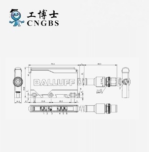 Amplificateur de capteur capacitif BALLUFF BAE SA-CS-025-YP-BP00,3-GS04 - Protection IP40, 12-30 VDC - Product Image 2
