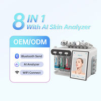 Dispositivo de Belleza 8 en 1 Hydra, Microdermoabrasión con Burbujas, Jet Peel, Análisis de Piel Facial, Máquina Facial de Hidro Spa para Salón y Spa