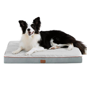 Hot Selling Luxury Egg Crate Waterproof Memory Foam Orthopedic Removable Washable Cover Dog Bed Mat For Pet