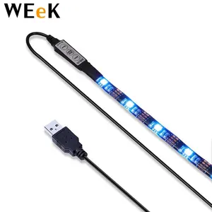 'S WL-USB3K-02 USB Powered LED Strip 5050 IP65 Băng Không Thấm Nước DC 5V TV Ánh Sáng Nền DIY Trang Trí Đèn 200cm LED Strip