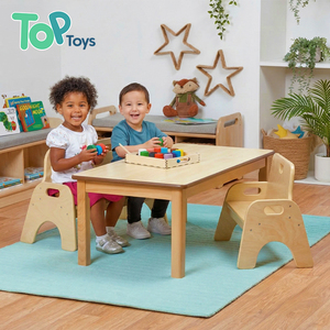 Ensemble <span class=keywords><strong>table</strong></span> et chaises Montessori en bois pour la maternelle, mobilier de garderie pour la salle de classe de la maternelle, chaises empilables pour tout-petits Me-Do-It - Product Image 1