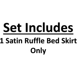 Falda de Cama con Volantes de Satén, Tamaño King, 18 Pulgadas de Profundidad, Color Marfil Sólido, Lavable, Tela de Microfibra, para Uso Doméstico - Product Image 1