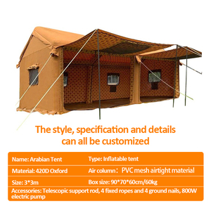 Grande Tenda Impermeabile da Esterno per <span class=keywords><strong>Campeggio</strong></span> <span class=keywords><strong>in</strong></span> <span class=keywords><strong>Casa</strong></span> e all'Estero, Tenda Gonfiabile Antipioggia con Ombreggiatura Araba per il Medio Oriente - Product Image 2