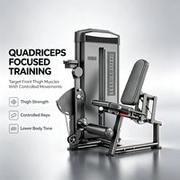 Machine d'extension des jambes en acier inoxydable robuste de qualité commerciale, équipement de musculation assis pour entraînement des quadriceps et des triceps, emballage complet