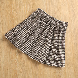 Vêtements d'automne pour enfants 2021, pull à col roulé pour filles, jupe à carreaux, tenue pour tout-petits, ensemble de vêtements - Product Image 5