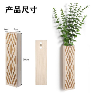 Personalizable Casa de Campo dormitorio sala de estar <span class=keywords><strong>decoración</strong></span> de la pared jarrones de bolsillo de madera macetas de cerámica de metal contemporáneo flores secas de imitación - Product Image 2