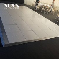 Piste de danse LED portable NOVA, revêtement de piste de danse blanche pour extérieur, piste de danse LED extérieure