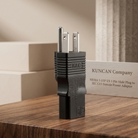 Adaptateur de prise murale US NEMA 5-15P mâle 3 broches vers IEC C13 femelle, connecteur de conversion