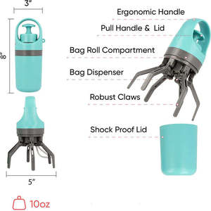 Recogedor de Excrementos Portátil al por Mayor con Dispensador de Bolsas, Ligero, con Pinza para Recoger Desechos de Perros, Herramienta de Limpieza para Mascotas - Product Image 3