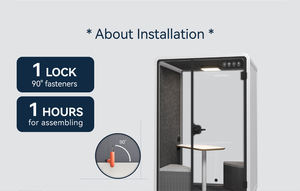 Installation facile Bureau Espace de travail Cabine de son <span class=keywords><strong>acoustique</strong></span> Réunion Pod Home Booth Portable Chambres simples Bureau Pods insonorisés - Product Image 4