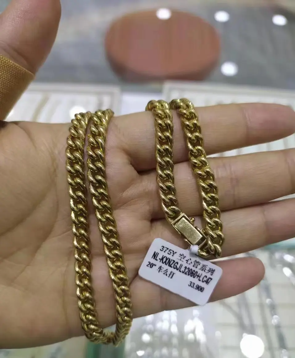 Wholesale Gold uban Link, Rope Chains 10K 14K 18k Gold Necklace For Men & Women