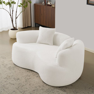 Italian Luxury Design Modern Curved Velvet Corduroy <b>Sofa</b> Set High-End Nordic Style Convertible for Commercial Hotels and Villas - Product Image 2