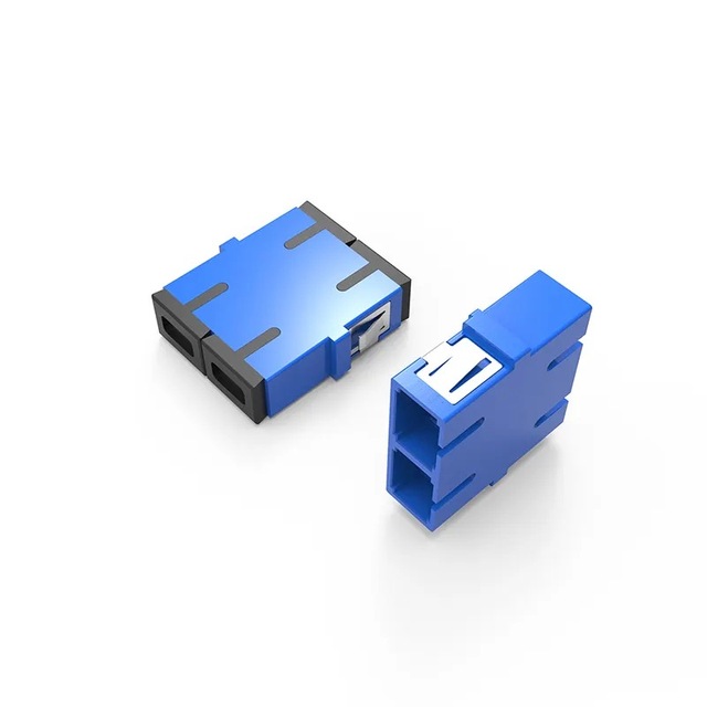 Duplex SC/APC/UPC Flangeless Fiber Optic Adapter with DX Port for FTTH/FTTX Network Equipment Single/Multimode 1 Year Warranty
