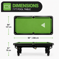 Table de billard de haute qualité, petite table de billard de 8 pieds, table de billard de 7 pieds avec accessoires