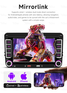 <span class=keywords><strong>Autoradio</strong></span> BQCC <span class=keywords><strong>2</strong></span> <span class=keywords><strong>DIN</strong></span> 7 pouces, CarPlay sans fil, Android Auto, <span class=keywords><strong>autoradio</strong></span> stéréo AUX USB BT RDS FM, lecteur MP5, <span class=keywords><strong>autoradio</strong></span> Android - Product Image 3
