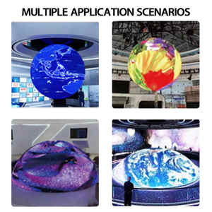 पूर्ण रंग 360 डिग्री नेतृत्व वाला वीडियो क्षेत्र प्रदर्शन गेंद लचीला नेतृत्व वाला वाटरप्रूफ डिजिटल साइनेज संग्रहालय के लिए प्लाज़ा प्रदर्शनियों - Product Image 5