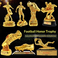 Trophée de football en résine sablée, imprimé en couleur, sur mesure, pour récompenses de tournoi, meilleur buteur