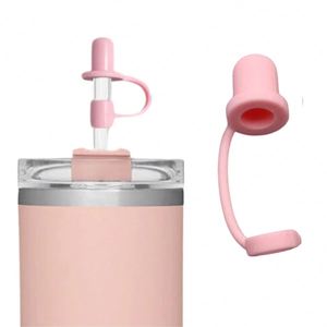 Tapas de silicona para pajitas, accesorios de bar, cubiertas para puntas de bebidas, a prueba de polvo, reutilizables, sin BPA, tapones para tapas de vasos - Product Image 1