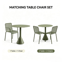 Ensemble table et chaises pliantes d'extérieur XY en acier moderne - Imperméable et durable pour villa et parc