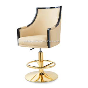 Silla Alta de <span class=keywords><strong>Bar</strong></span> para Jugador/Comerciante VIP de <span class=keywords><strong>Las</strong></span> Vegas, Silla Giratoria de Lujo con Base Ajustable de Cuero para Uso en Exteriores y Salas de Estar - Product Image 3