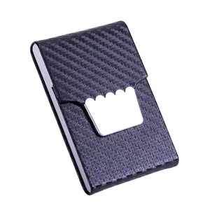 New Designer Stainless Steel PU Men or Women Business name Card Holder leather metal cigarette case box